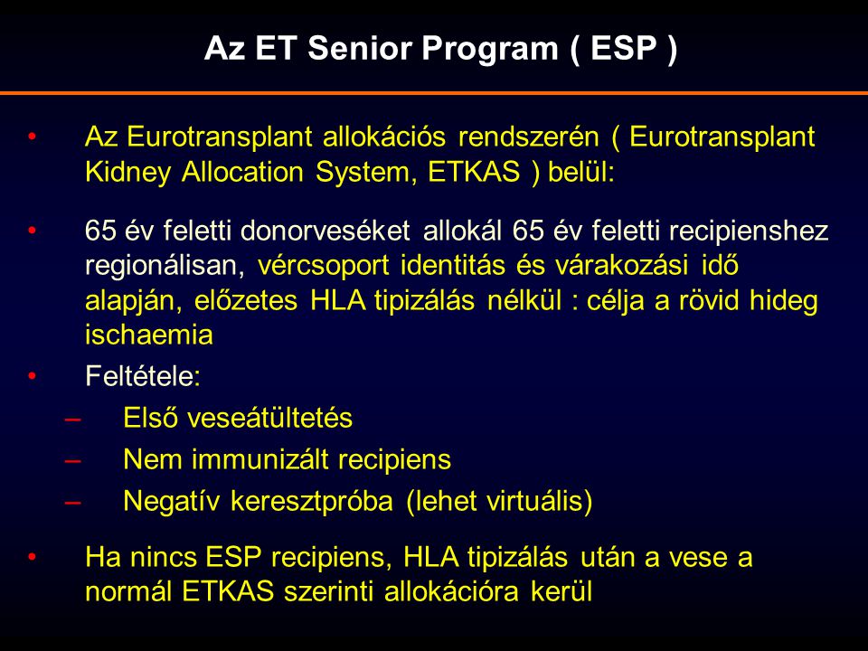 Az ET Senior Program ( ESP )