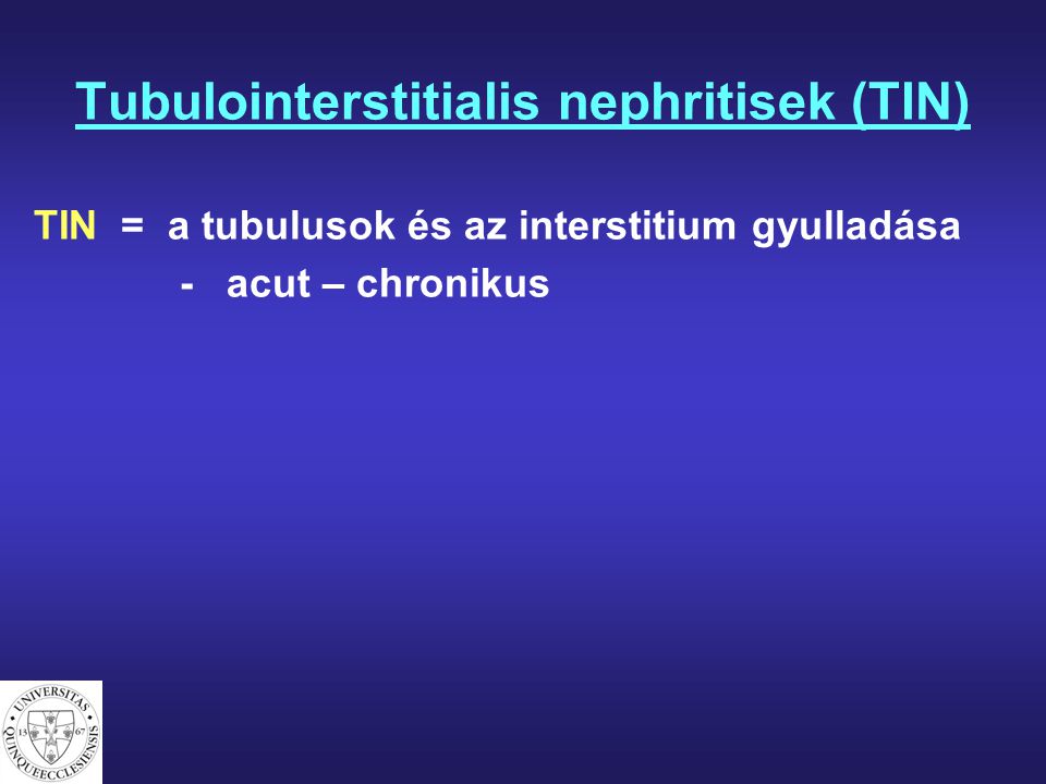 Tubulointerstitialis nephritisek (TIN)