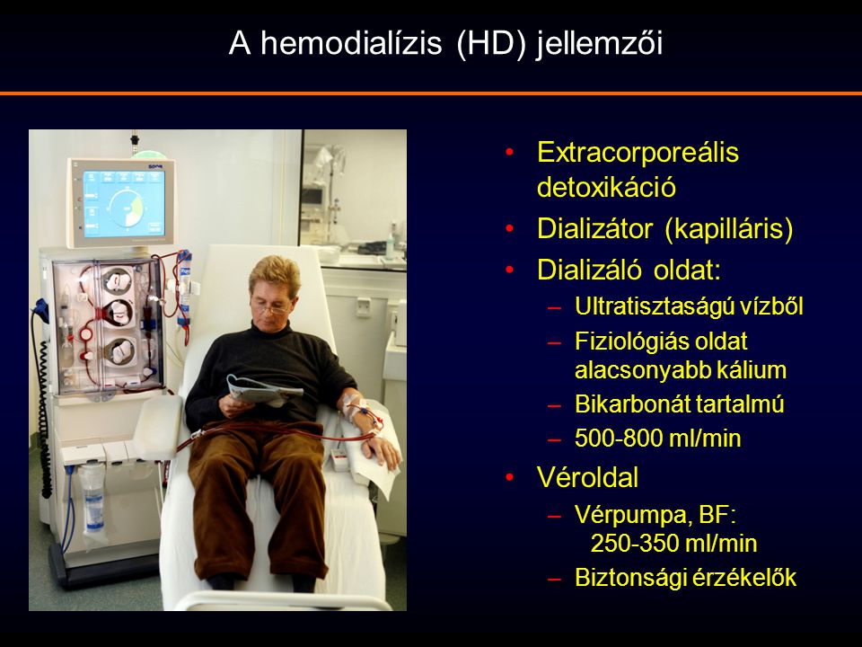 A hemodialízis (HD) jellemzői