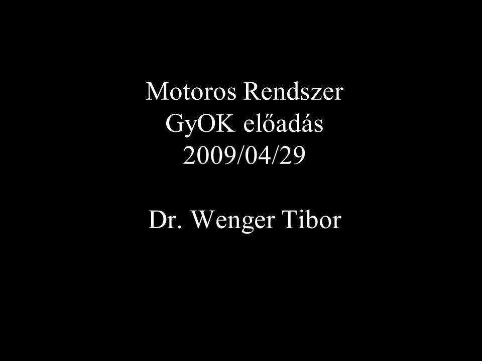Motoros Rendszer GyOK előadás 2009/04/29 Dr. Wenger Tibor