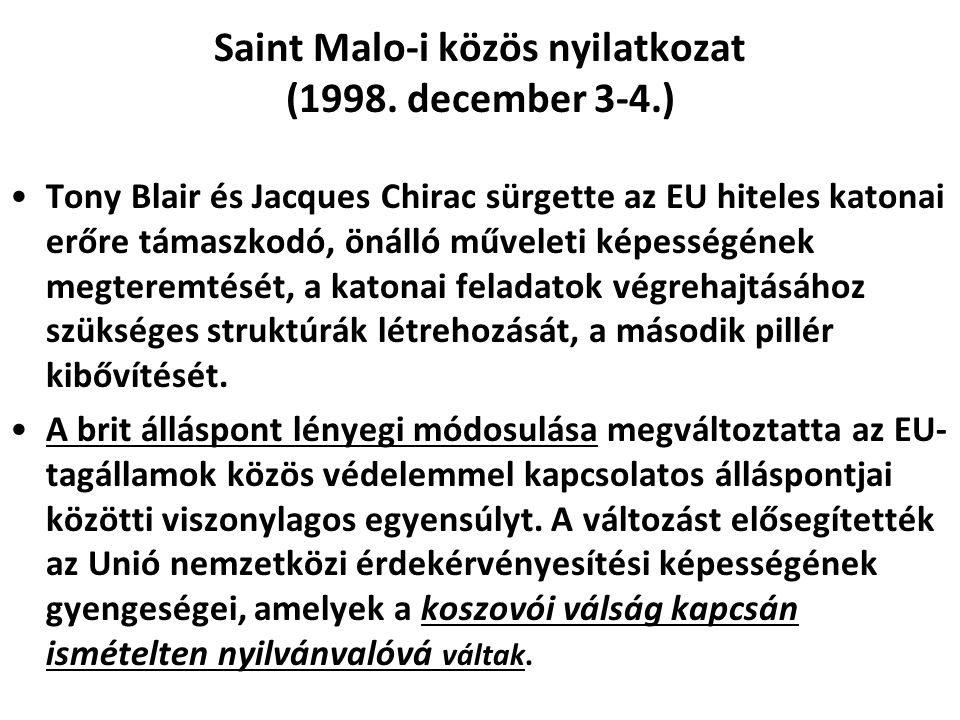 Saint Malo-i közös nyilatkozat (1998. december 3-4.)