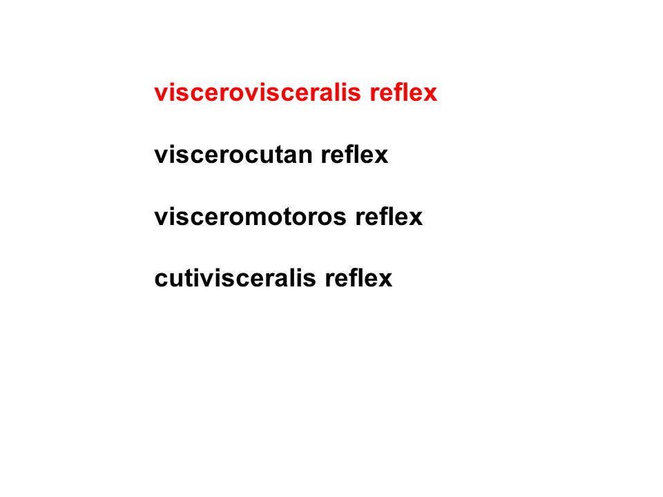 viscerovisceralis reflex