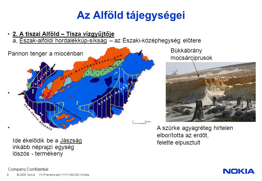 Az Alföld tájegységei 2. A tiszai Alföld – Tisza vízgyűjtője a, Észak-alföldi hordalékkúp-síkság – az Északi-középhegység előtere.