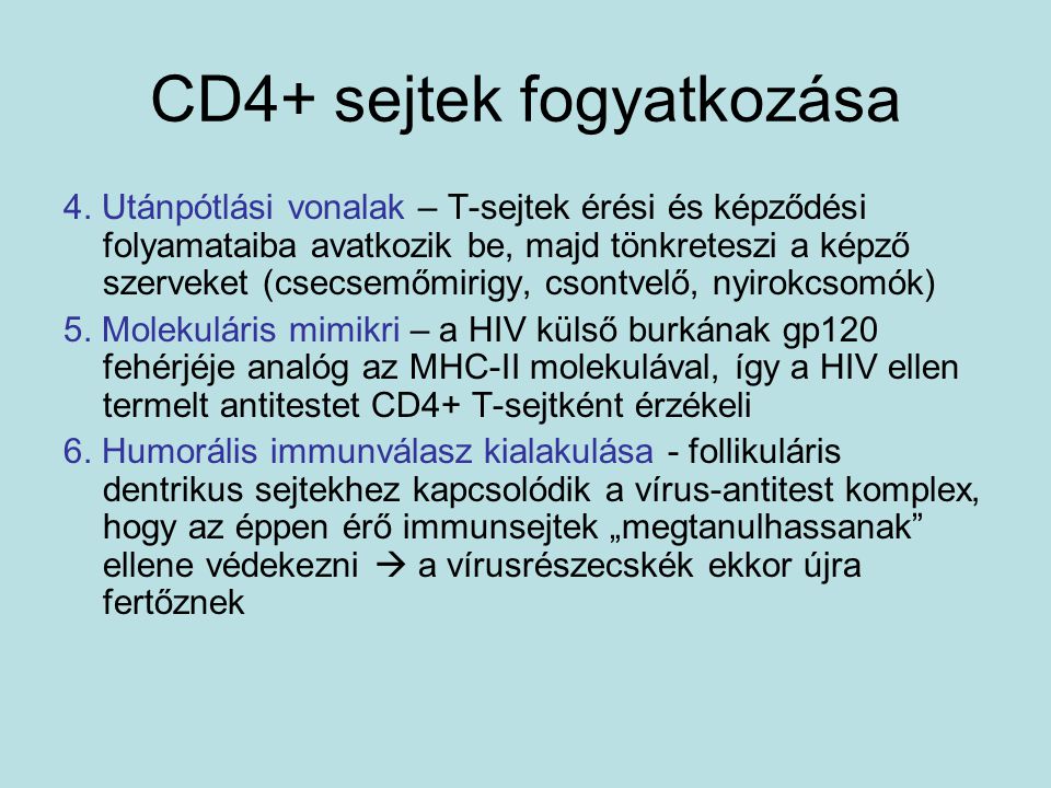 CD4+ sejtek fogyatkozása