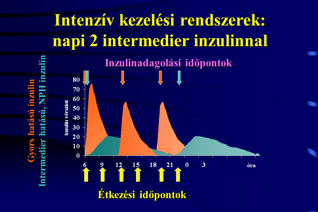 Intenzív kezelési rendszerek: napi 2 intermedier inzulinnal