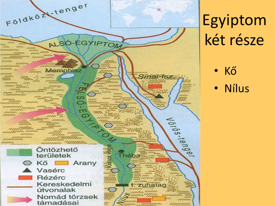 Egyiptom két része Kő Nílus