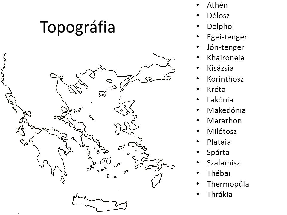 Topográfia Athén Délosz Delphoi Égei-tenger Jón-tenger Khaironeia