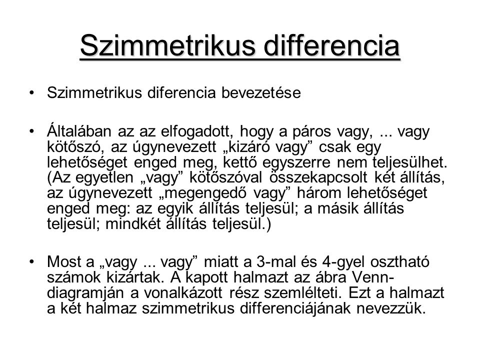 Szimmetrikus differencia