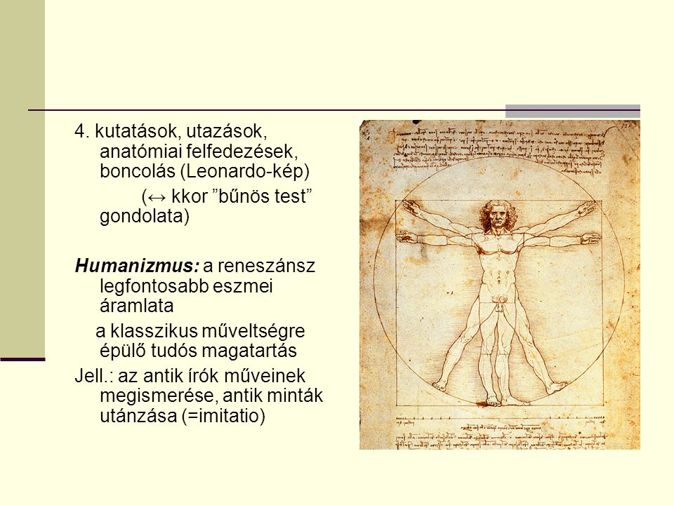 4. kutatások, utazások, anatómiai felfedezések, boncolás (Leonardo-kép)