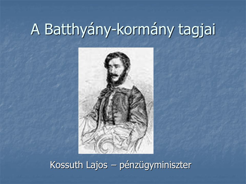 A Batthyány-kormány tagjai