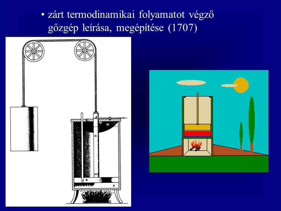 zárt termodinamikai folyamatot végző gőzgép leírása, megépítése (1707)