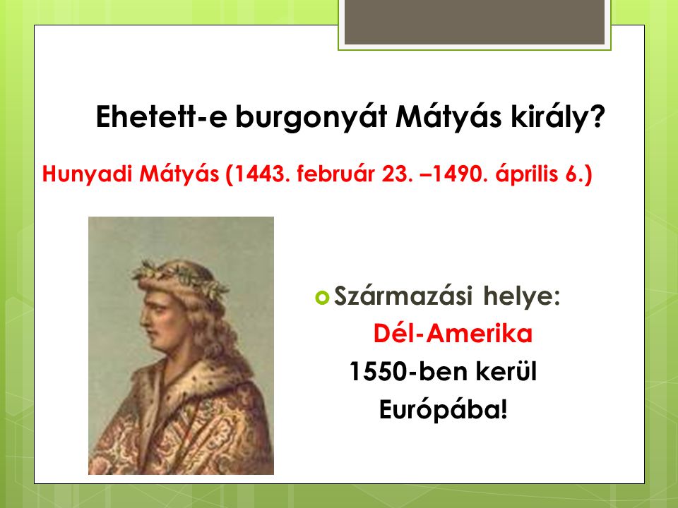 Hunyadi Mátyás (1443. február 23. –1490. április 6.)