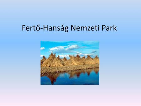 Fertő-Hanság Nemzeti Park