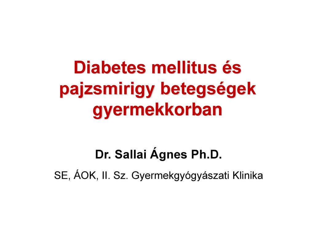 A diabetes mellitus laboratóriumi diagnosztikája