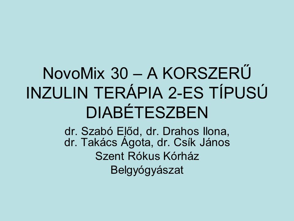 a cukorbetegség kezelése kórház osztály)