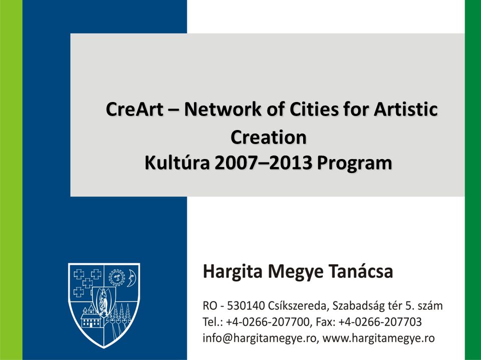 CreArt. Network of Cities for Artistic Creation