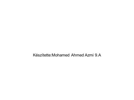 Készítette:Mohamed Ahmed Azmi 9.A. Random Access Memory Alap tudnivalók a RAM -ról: Írható és olvasható memória. Feladata ideiglenes adatok tárolása,
