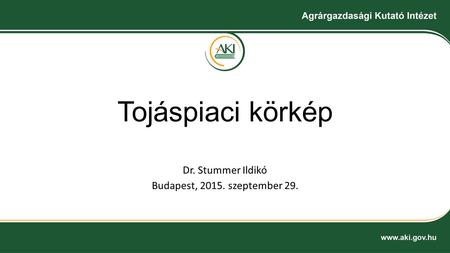 Dr. Stummer Ildikó Budapest, szeptember 29.