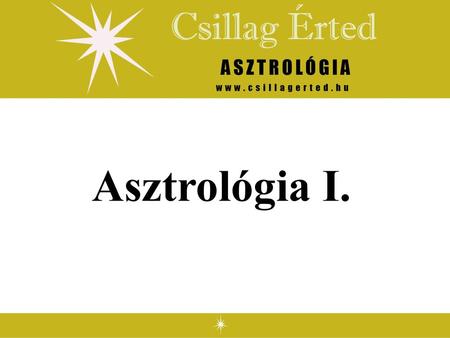 Asztrológia I..