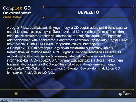 CompLex CD Önkormányzat BEVEZETŐ