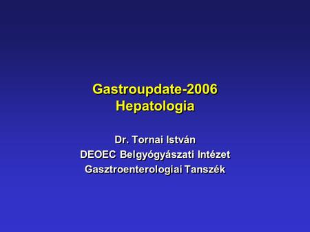 Gastroupdate-2006 Hepatologia