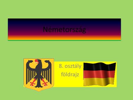 Németország 8. osztály földrajz.
