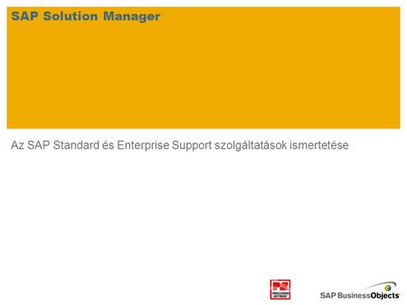 Az SAP Standard és Enterprise Support szolgáltatások ismertetése