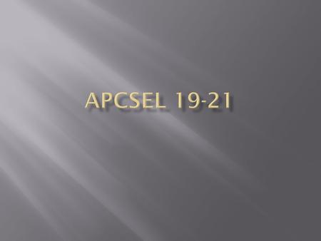 ApCsel 19-21.