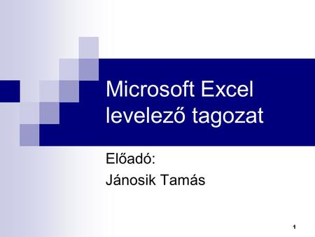 Microsoft Excel levelező tagozat