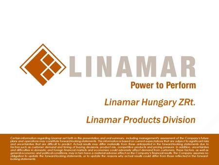 Linamar Products Division