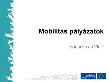 Mobilitás pályázatok Leonardo da Vinci