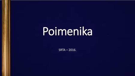 Poimenika SRTA – 2016..