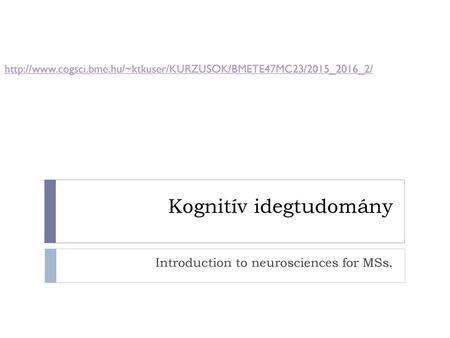 Kognitív idegtudomány