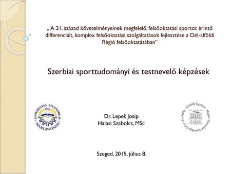 Szerbiai sporttudományi és testnevelő képzések