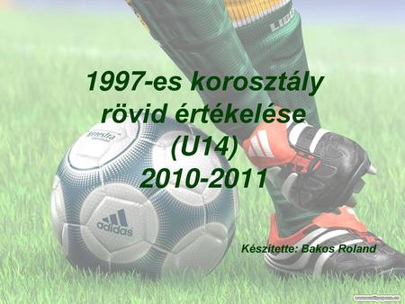 1997-es korosztály  rövid értékelése (U14) Készítette: Bakos Roland