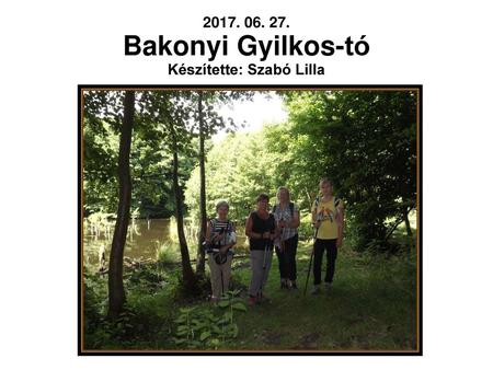 Bakonyi Gyilkos-tó Készítette: Szabó Lilla