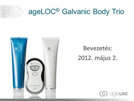 AgeLOC ® Galvanic Body Trio Bevezetés: 2012. május 2.
