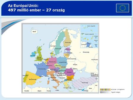 Az Európai Unió : 497 milli ó ember – 27 ország Az Európai Unió tagállamai Tagjelölt országok.