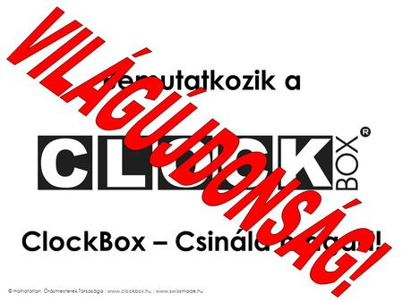 A ClockBox – Csináld magad! reklámóra