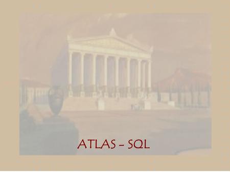 Kimutatás tervező Egy lekérdezés adatait tetszőleges formájú nyomtatási listába lehet foglalni. ATLAS - SQL.