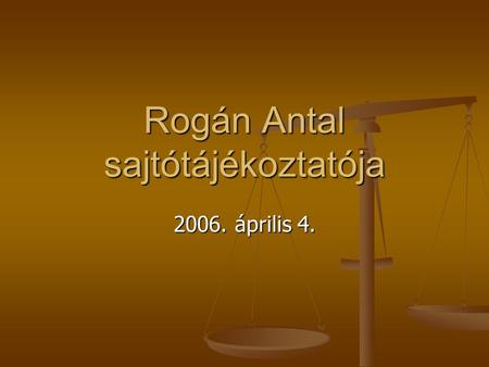 Rogán Antal sajtótájékoztatója 2006. április 4.. Kórházprivatizációs tervek A Medgyessy-kormány, aminek Gyurcsány Ferenc a minisztere volt, kórházprivatizációs.