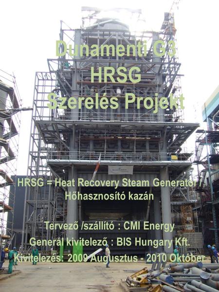 Dunamenti G3 HRSG Szerelés Projekt