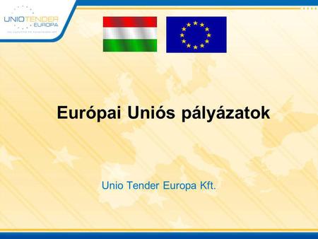 Európai Uniós pályázatok Unio Tender Europa Kft..