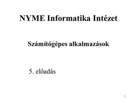 NYME Informatika Intézet