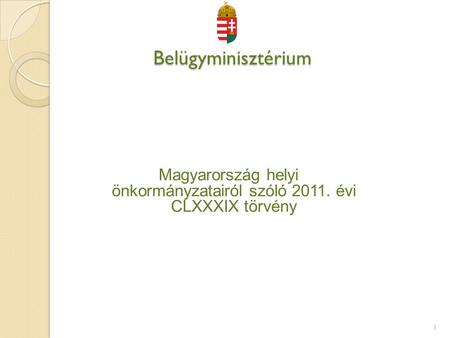 Magyarország helyi önkormányzatairól szóló évi CLXXXIX törvény