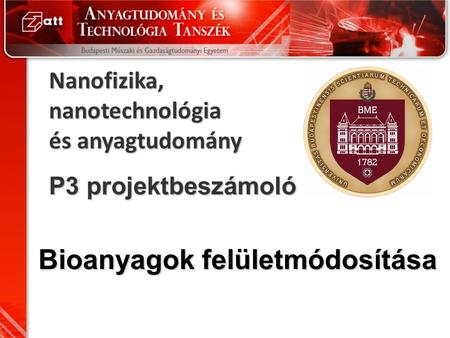 Nanofizika, nanotechnológia és anyagtudomány P3 projektbeszámoló