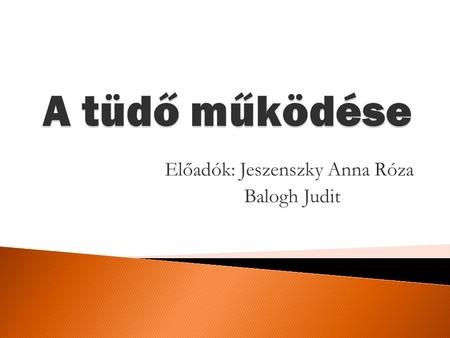 Előadók: Jeszenszky Anna Róza Balogh Judit