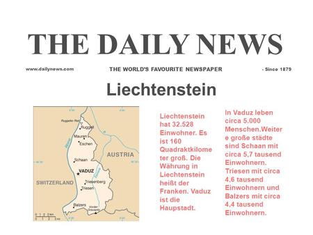 THE DAILY NEWS Liechtenstein