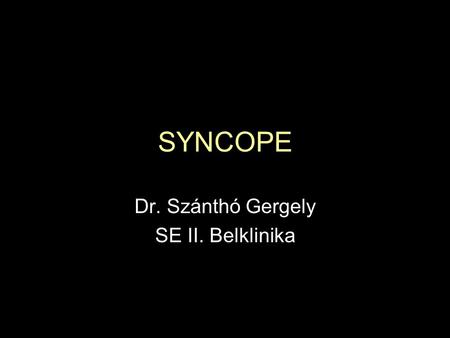Dr. Szánthó Gergely SE II. Belklinika