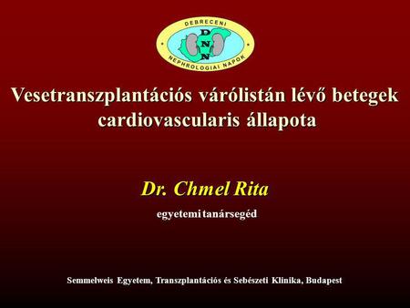 Vesetranszplantációs várólistán lévő betegek cardiovascularis állapota